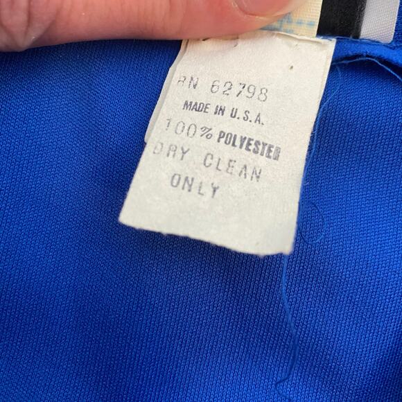 Vintage GlenRob Party Dress Bright Blue Sequin Detail Strappy Womens Size XS - Picture 8 of 10